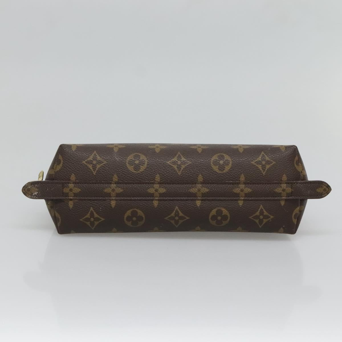 LOUIS VUITTON Monogram Trousse Demi Ronde Cosmetic Pouch M47520 LV Auth 127801