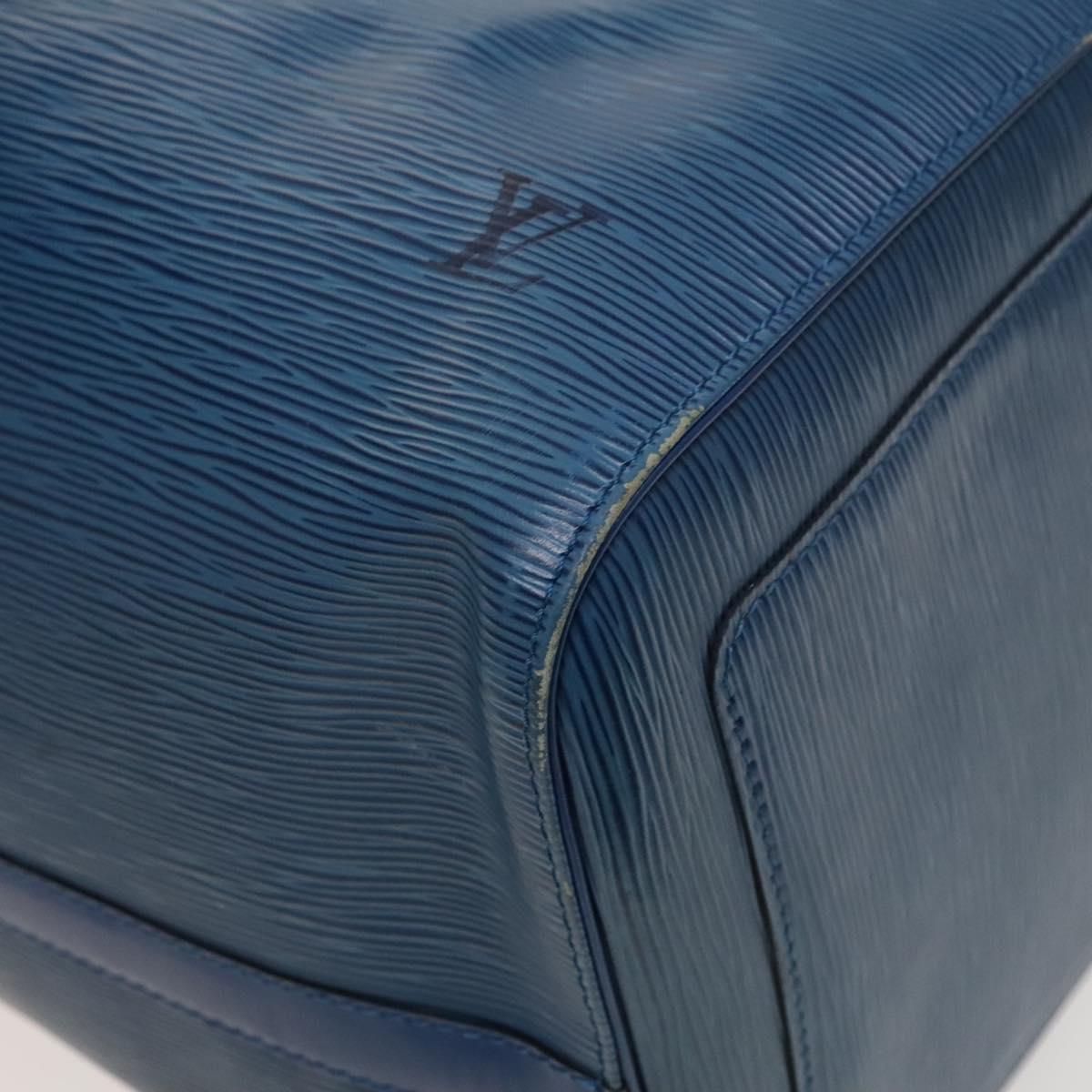 LOUIS VUITTON Epi Keepall 50 Boston Bag Blue M42965 LV Auth 127810