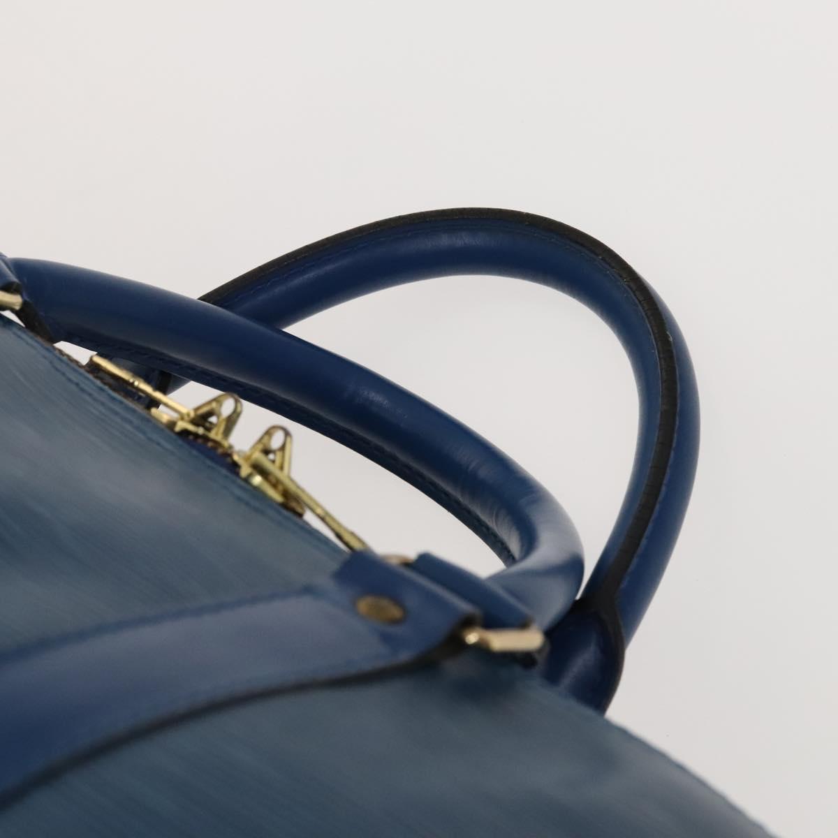 LOUIS VUITTON Epi Keepall 50 Boston Bag Blue M42965 LV Auth 127810