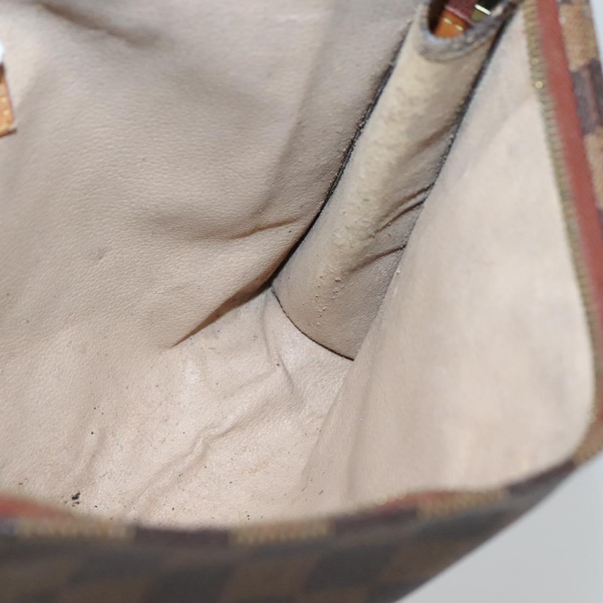 LOUIS VUITTON Damier Ebene Poche Toilette 26 Pouch N47543 LV Auth 127811