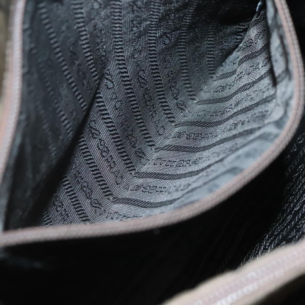 PRADA Hand Bag Nylon Khaki Auth 127819