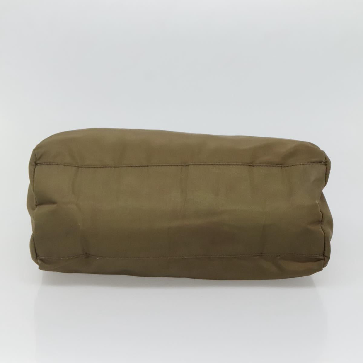 PRADA Hand Bag Nylon Khaki Auth 127819