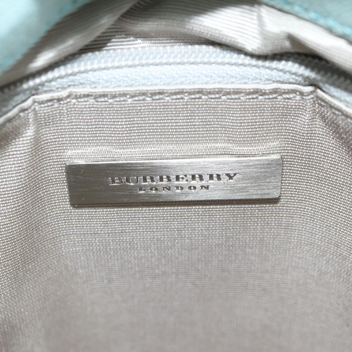 BURBERRY Sacosh Shoulder Bag Canvas Light Blue Auth 127837
