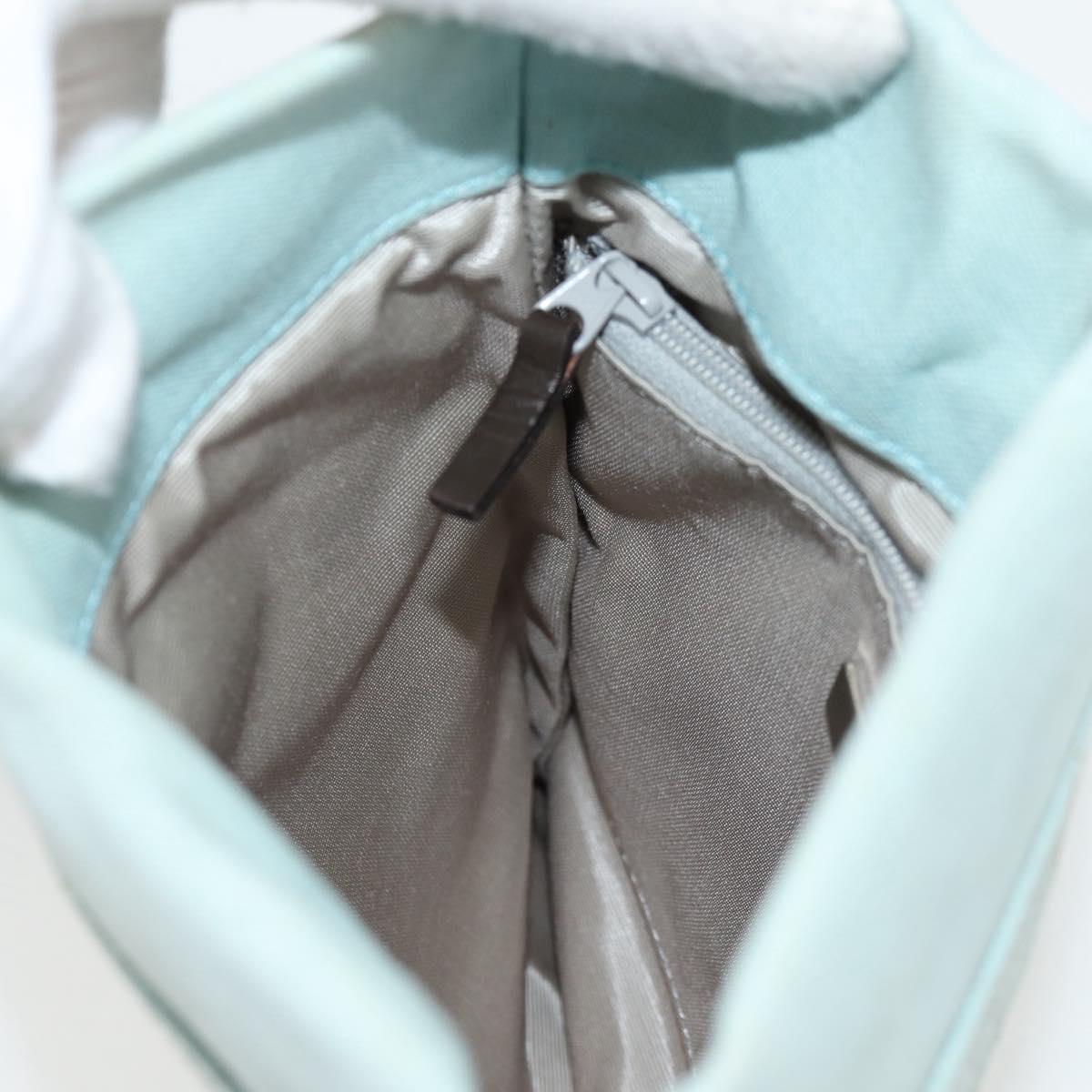 BURBERRY Sacosh Shoulder Bag Canvas Light Blue Auth 127837