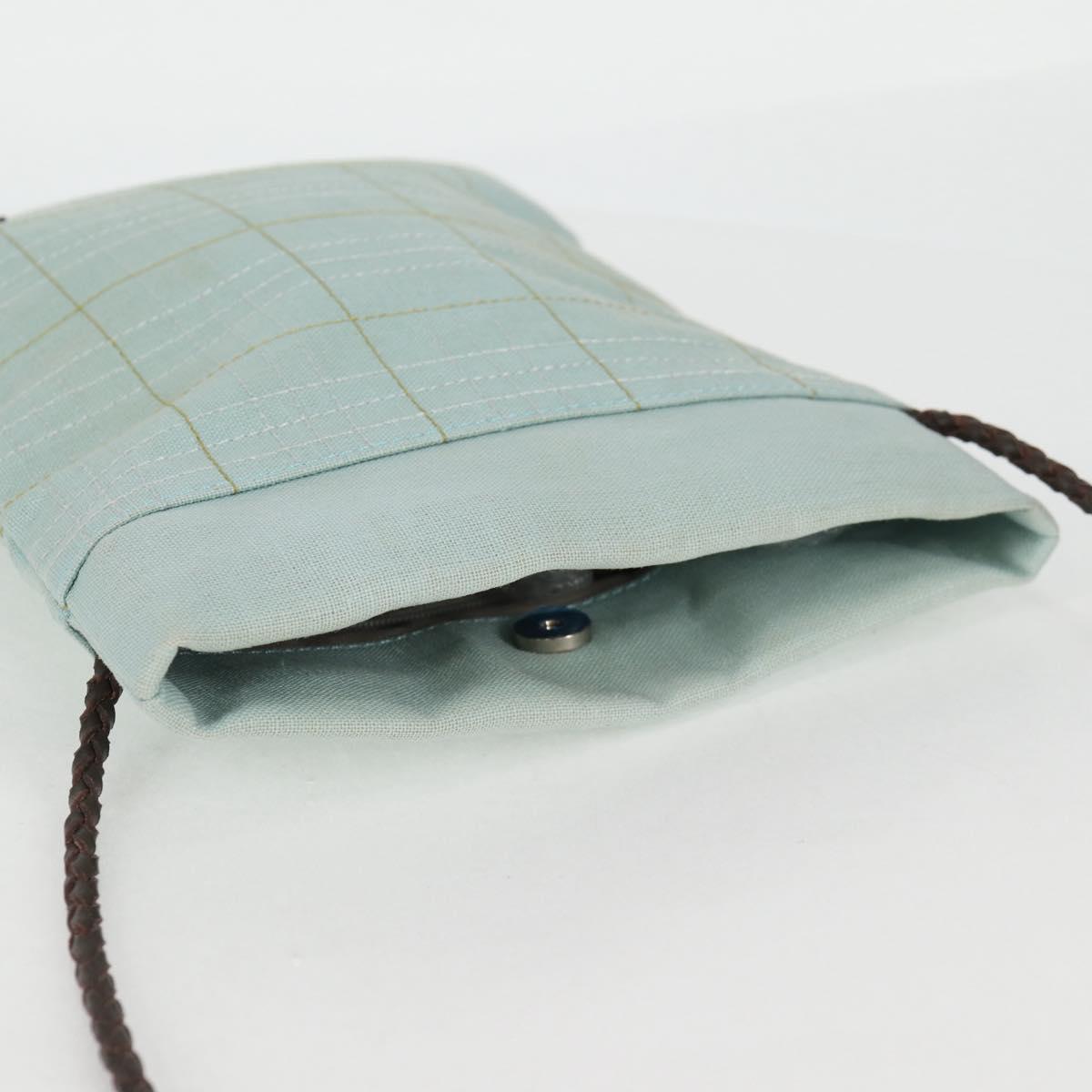 BURBERRY Sacosh Shoulder Bag Canvas Light Blue Auth 127837