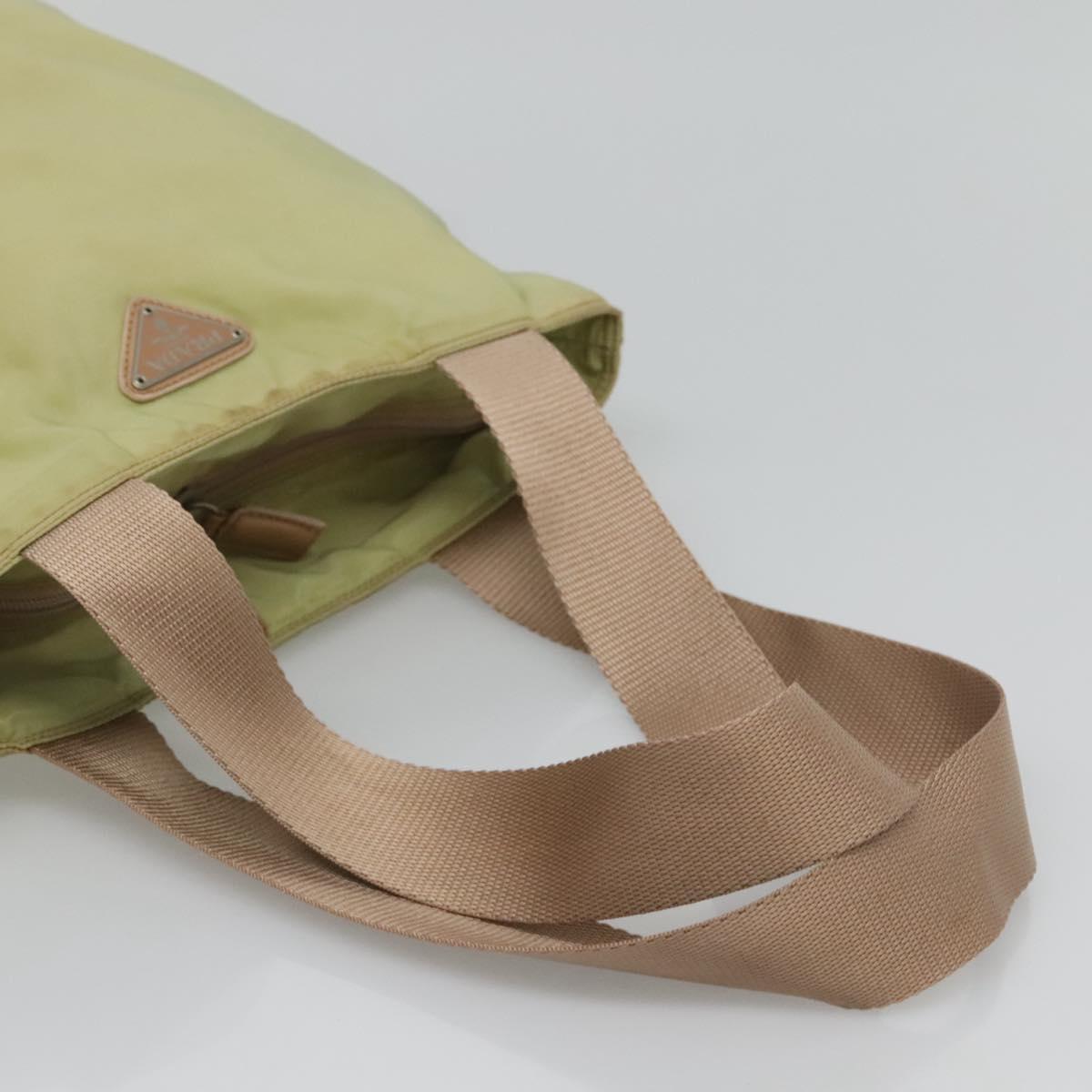 PRADA Tote Bag Nylon Light green Auth 127872