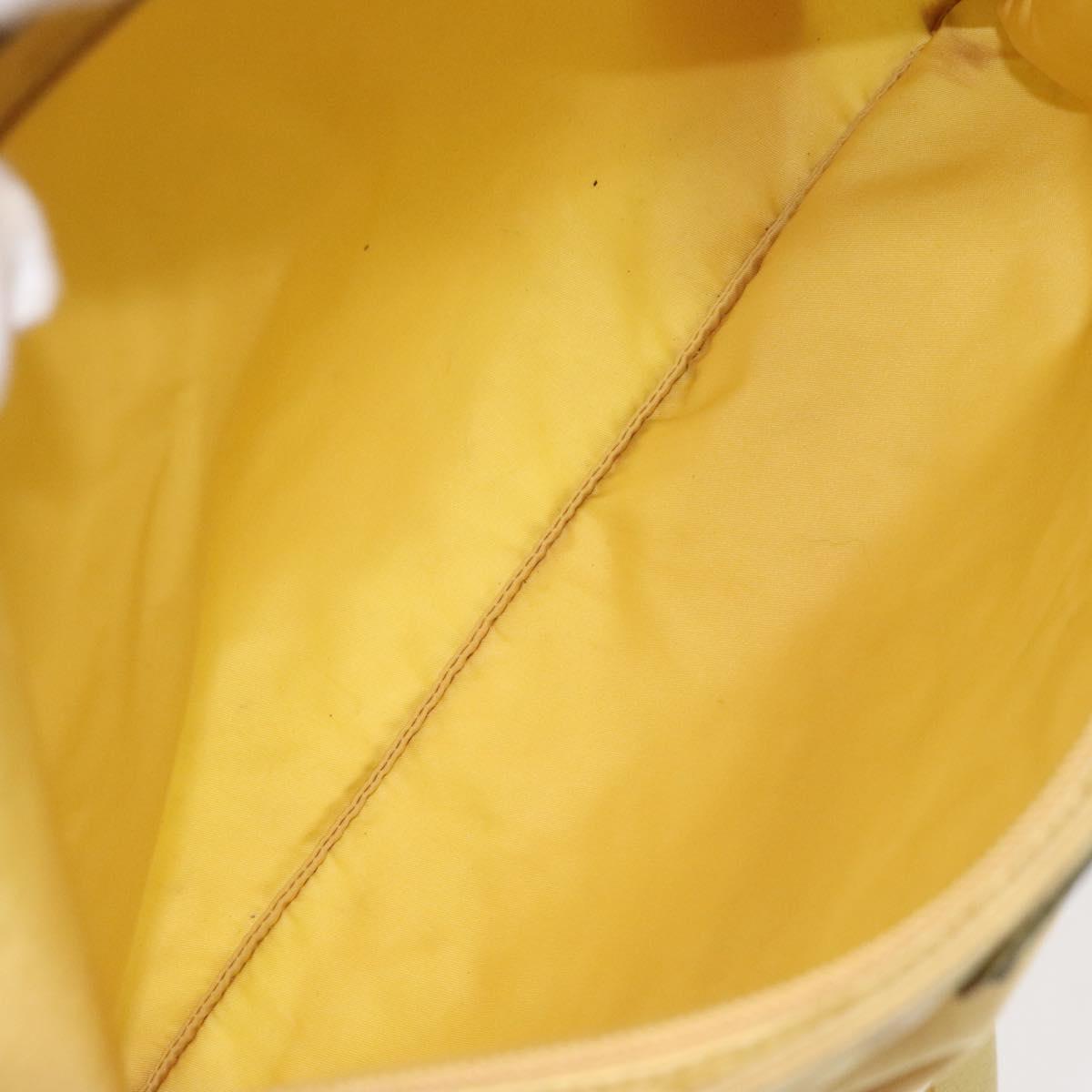 PRADA Shoulder Bag Nylon Yellow Auth 127873