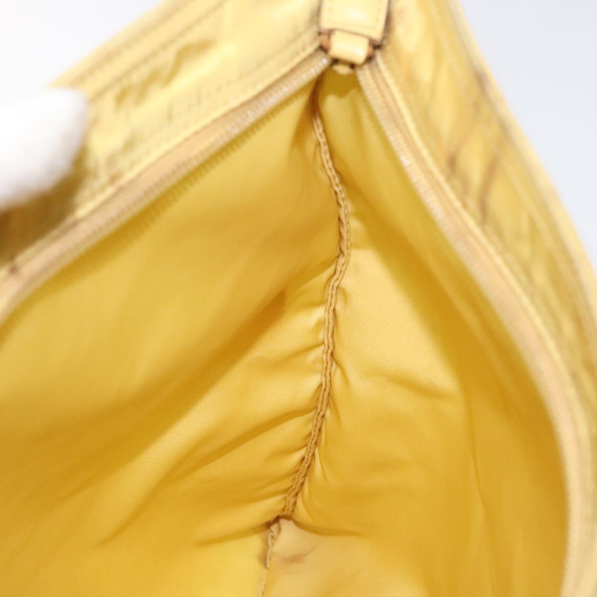 PRADA Shoulder Bag Nylon Yellow Auth 127873