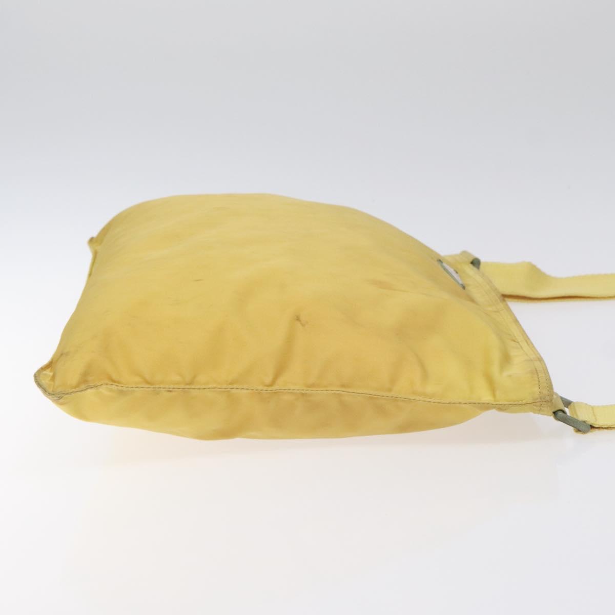 PRADA Shoulder Bag Nylon Yellow Auth 127873