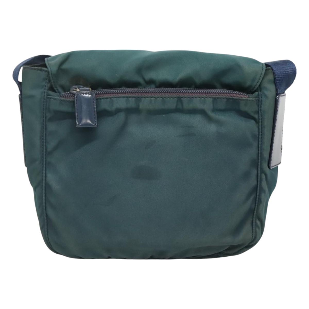 PRADA Shoulder Bag Nylon Green Auth 127874