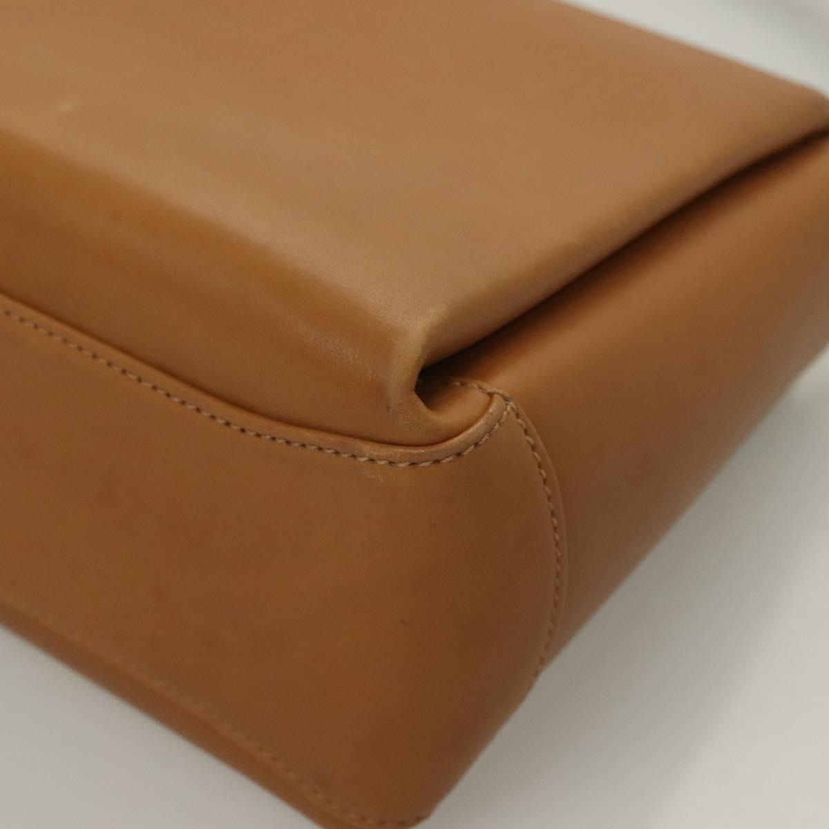 GUCCI Bamboo Hand Bag Leather Brown Gold 000 26 0175 Auth 127876