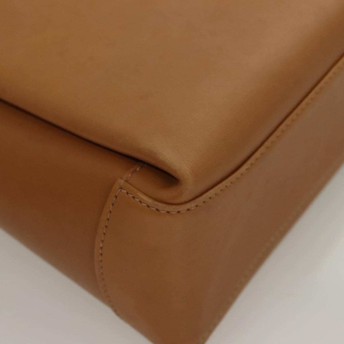 GUCCI Bamboo Hand Bag Leather Brown Gold 000 26 0175 Auth 127876