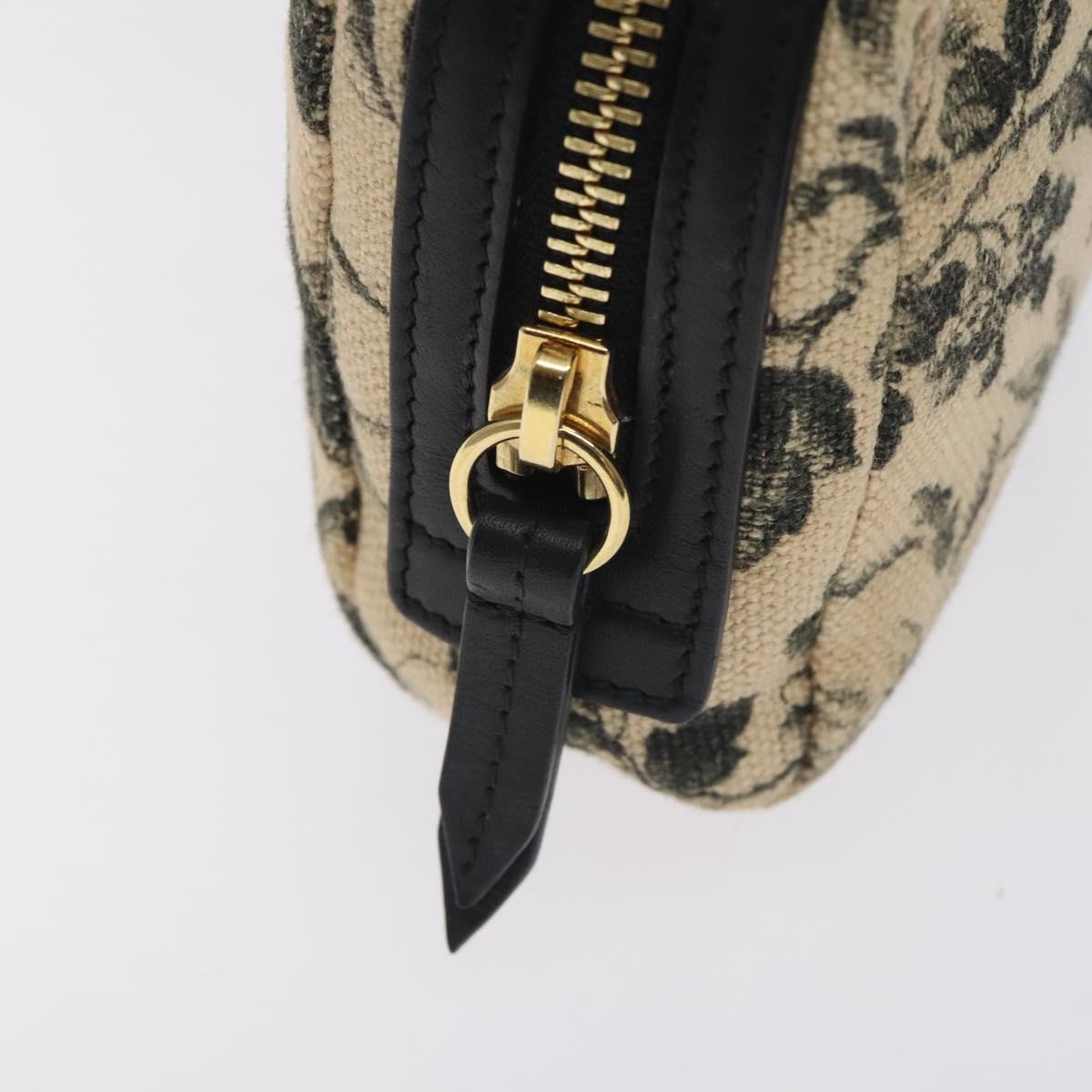 GUCCI Pouch Canvas Beige Gold 442690 Auth 127880