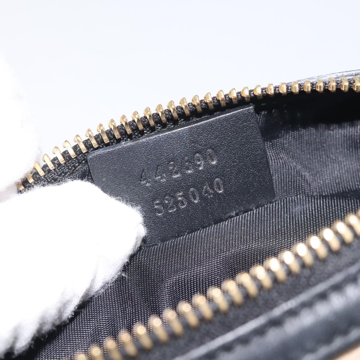 GUCCI Pouch Canvas Beige Gold 442690 Auth 127880