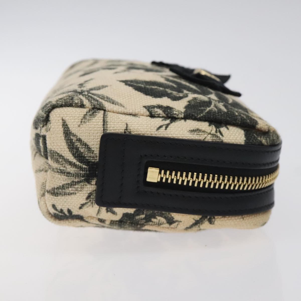 GUCCI Pouch Canvas Beige Gold 442690 Auth 127880