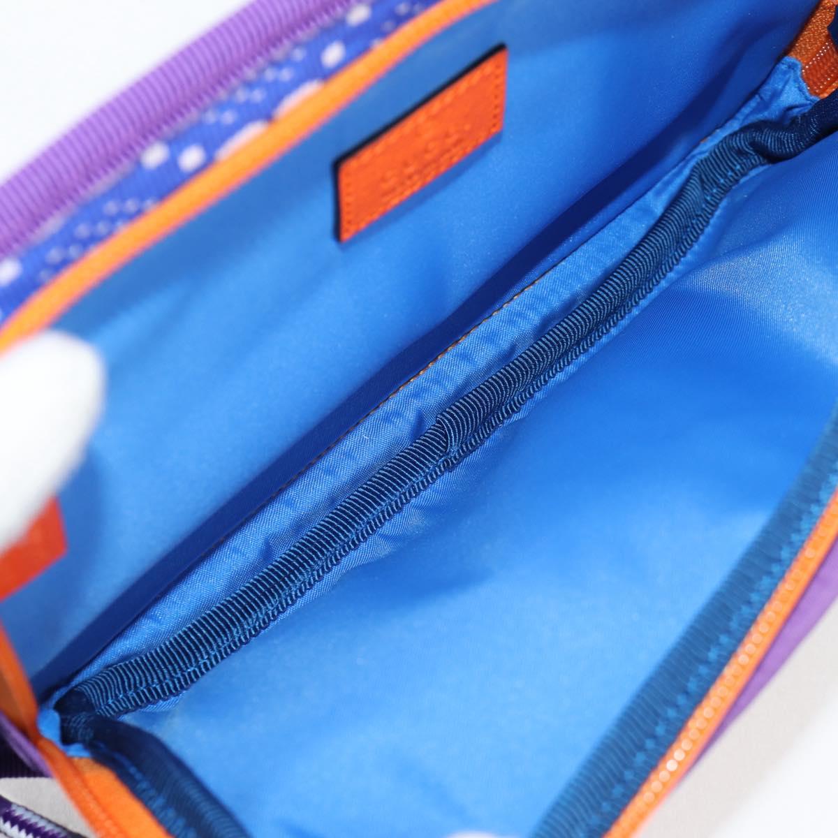 GUCCI Waist bag Nylon Silver Purple 752102 Auth 127885M