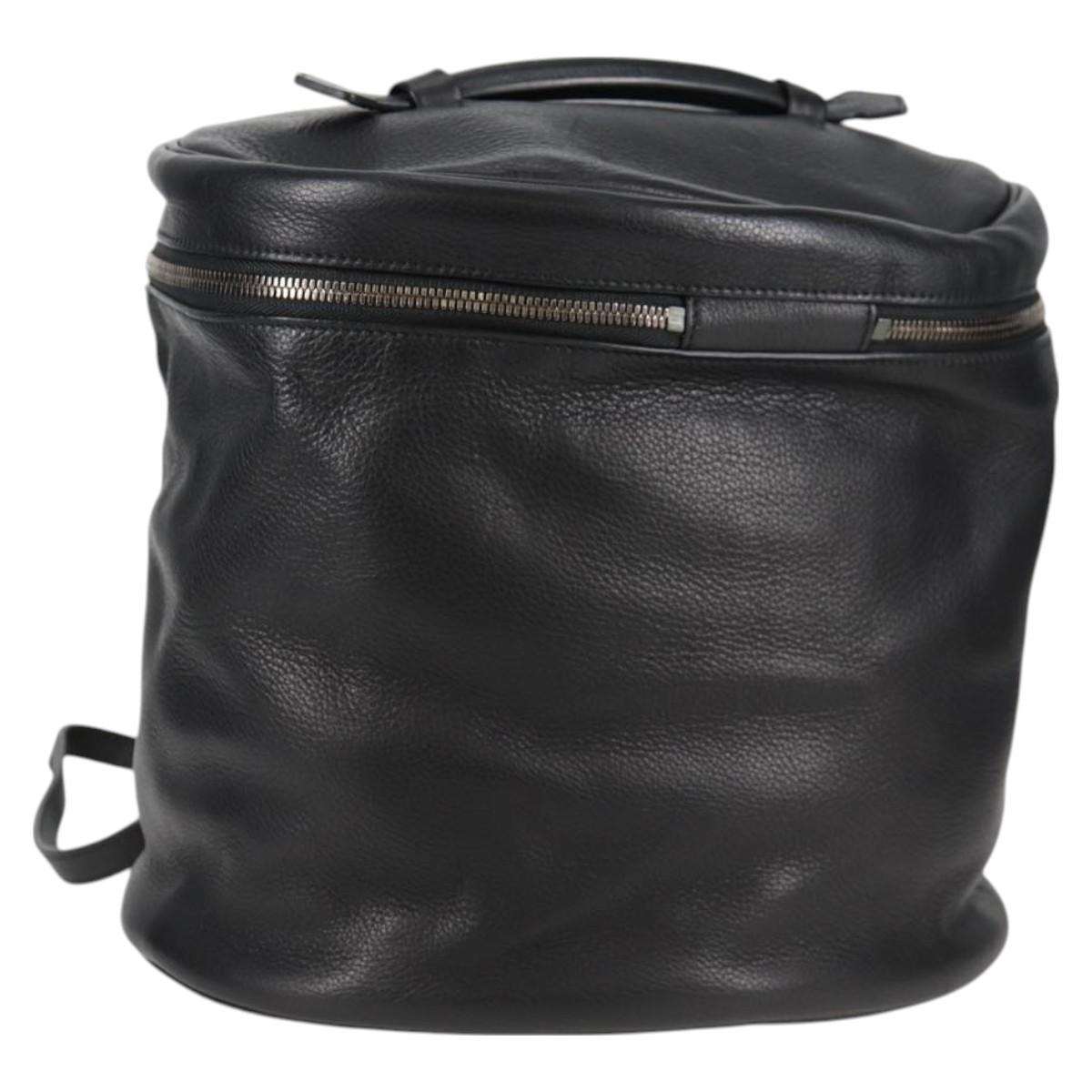 BALENCIAGA Shoulder Bag Leather Black Auth 127888V