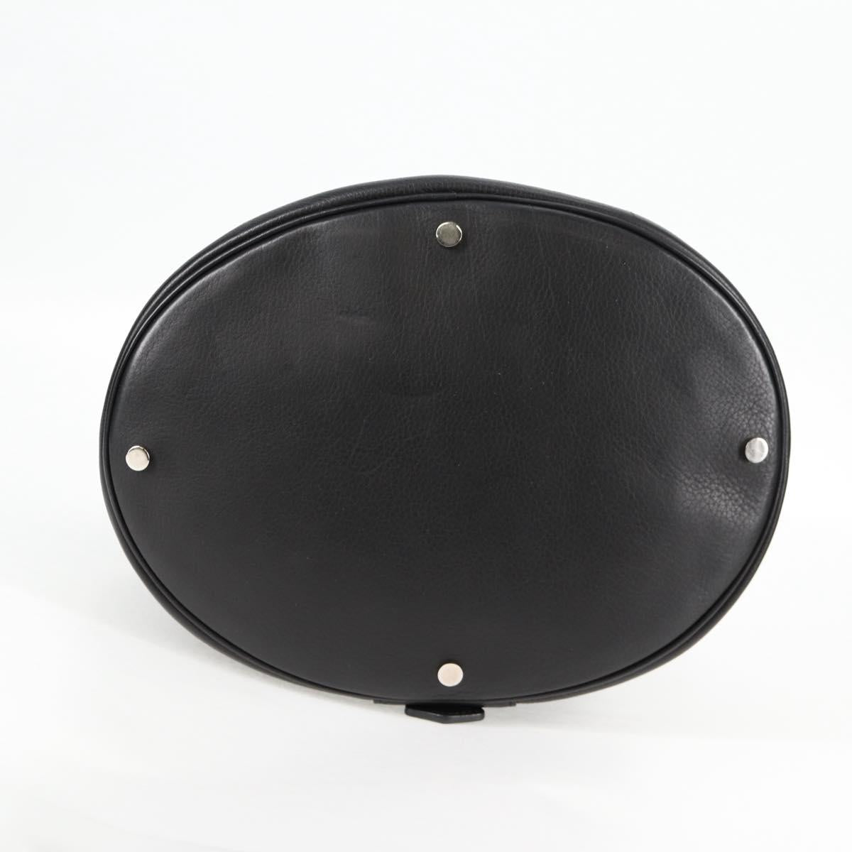 BALENCIAGA Shoulder Bag Leather Black Auth 127888V
