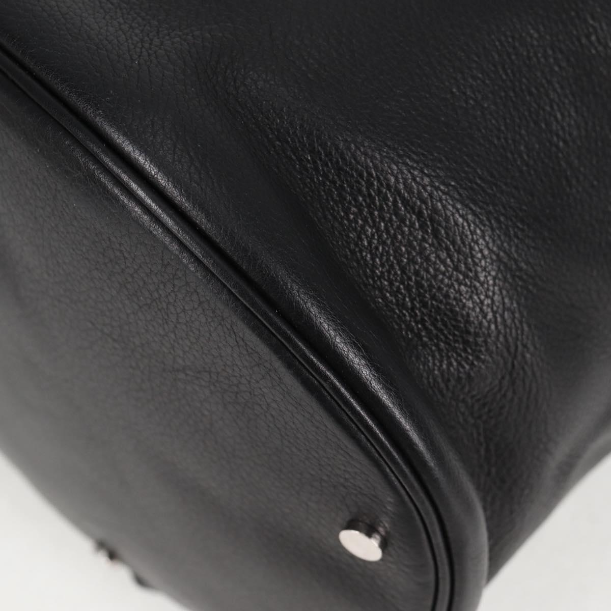 BALENCIAGA Shoulder Bag Leather Black Auth 127888V