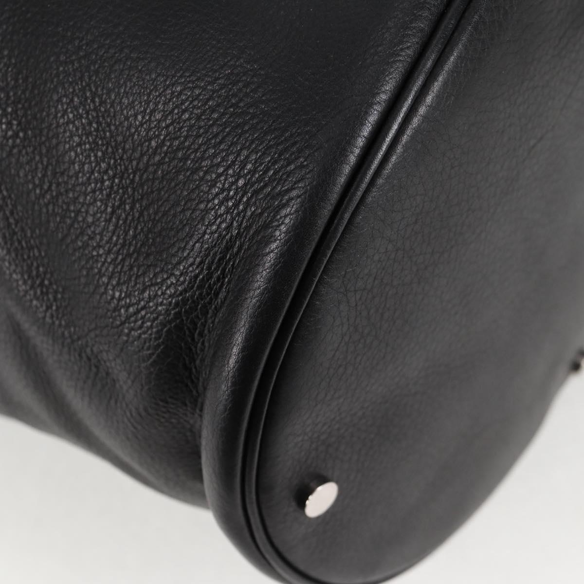 BALENCIAGA Shoulder Bag Leather Black Auth 127888V