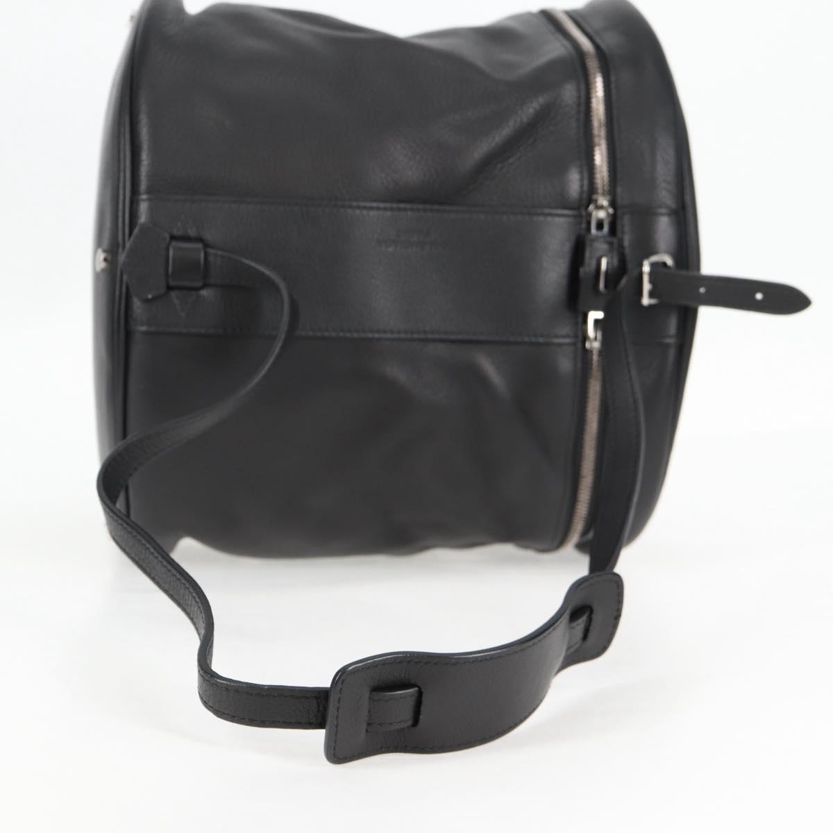 BALENCIAGA Shoulder Bag Leather Black Auth 127888V