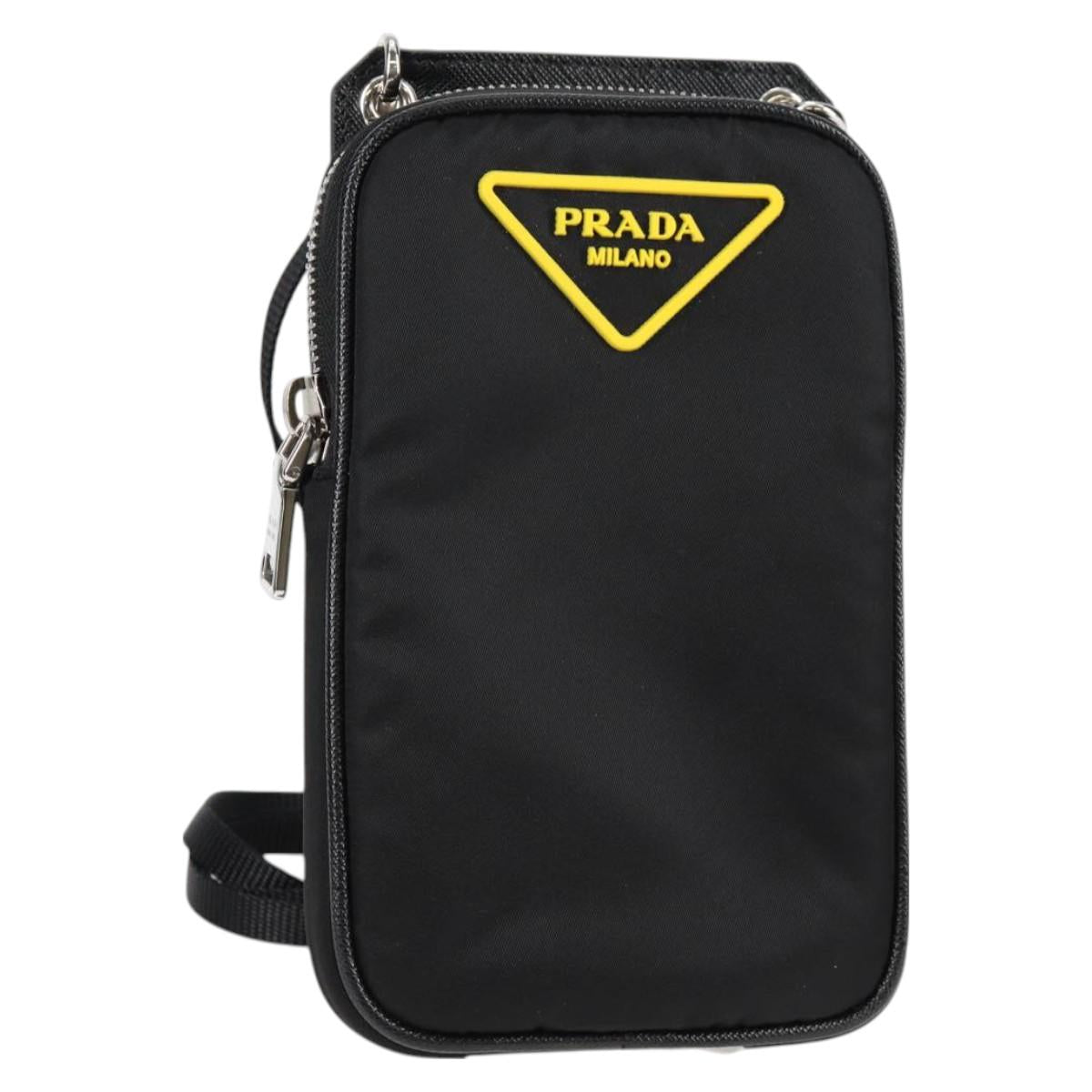 PRADA Shoulder Bag Nylon Black Auth 127896M