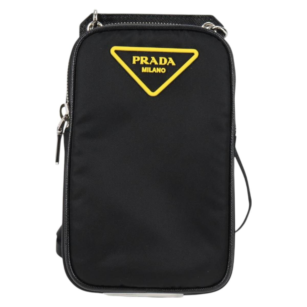 PRADA Shoulder Bag Nylon Black Auth 127896M