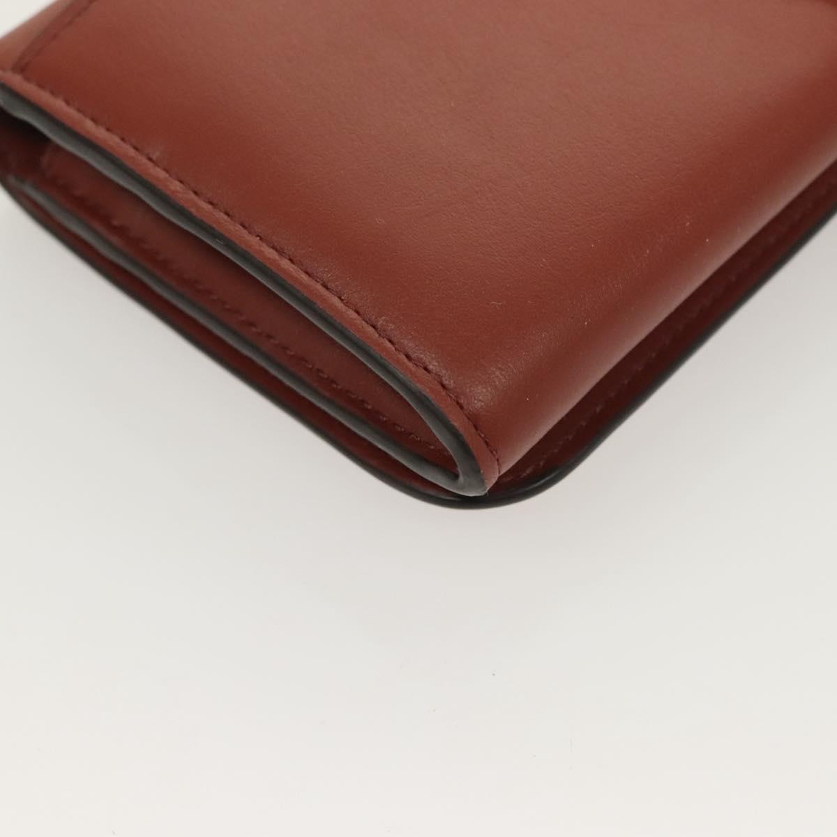 Chloe Wallet Leather Brown Gold Auth 127898V