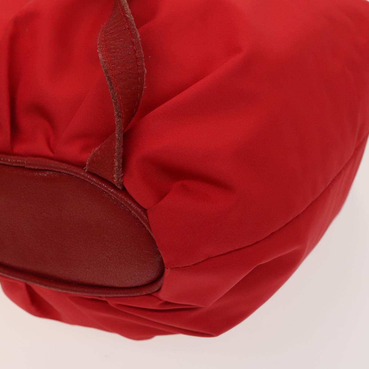 LOEWE Backpack Nylon Red Gold Auth 127904