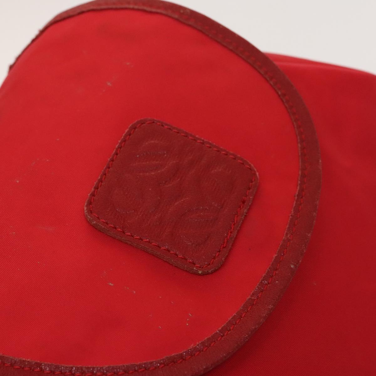 LOEWE Backpack Nylon Red Gold Auth 127904