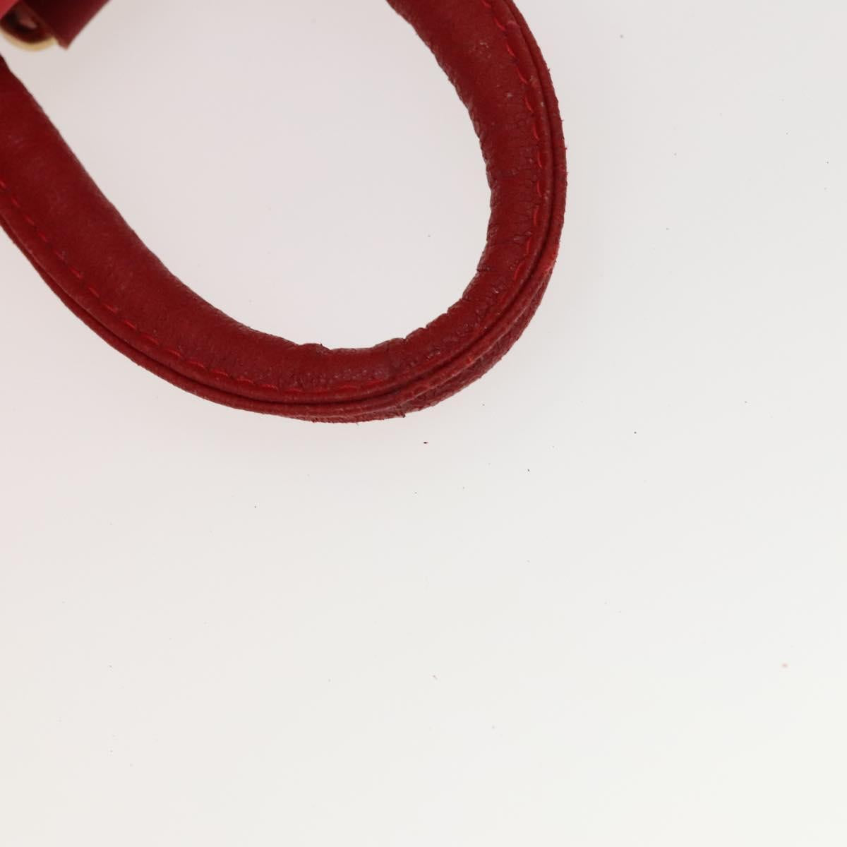 LOEWE Backpack Nylon Red Gold Auth 127904