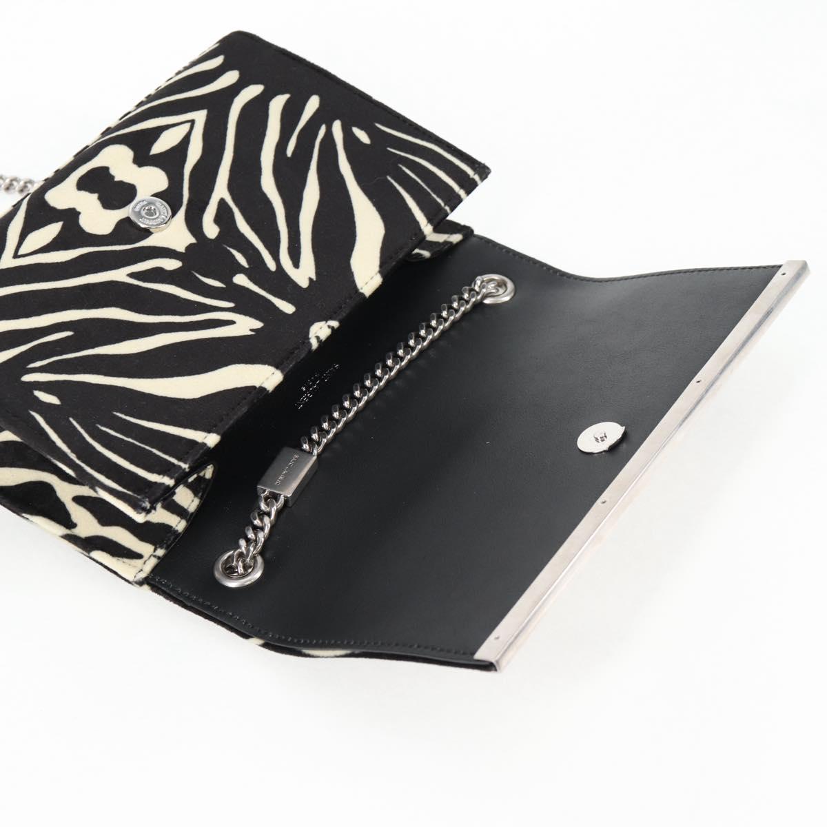 SAINT LAURENT Chain Bag Fabric Zebra Pattern 707690 FAAIA 1075 Auth 127912M