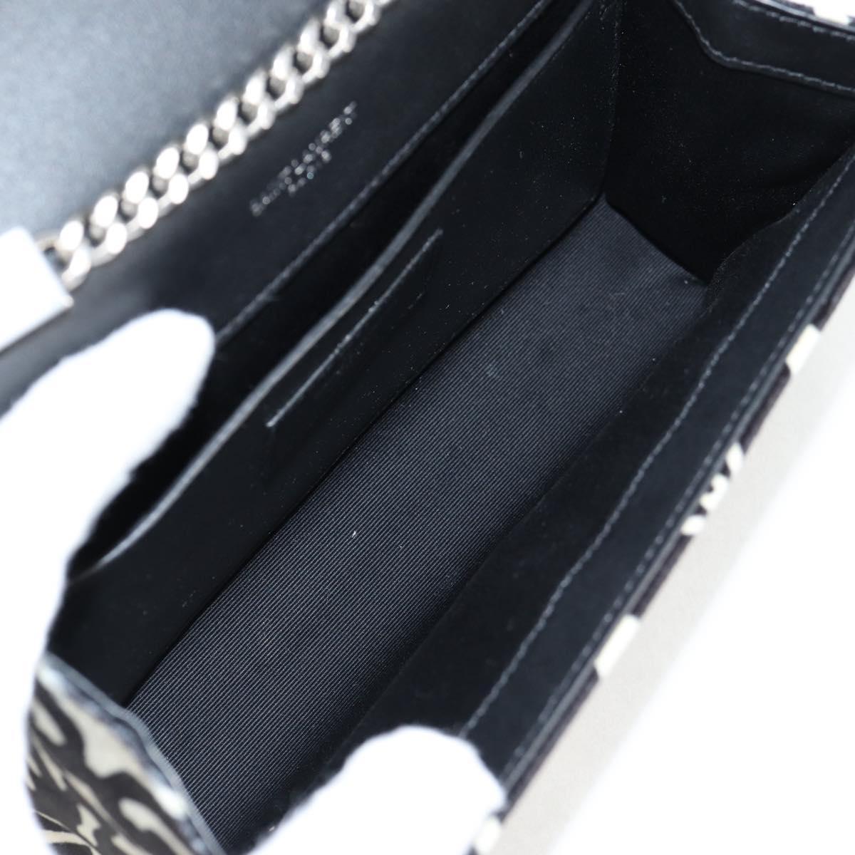 SAINT LAURENT Chain Bag Fabric Zebra Pattern 707690 FAAIA 1075 Auth 127912M