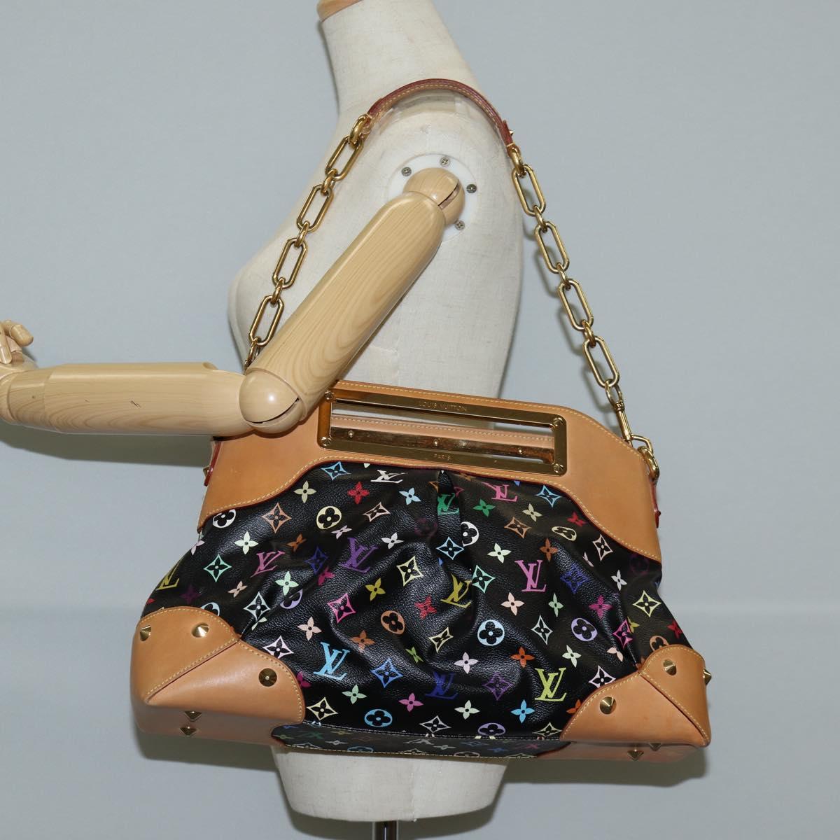 LOUIS VUITTON Monogram Multicolor Judy GM Bag 2way Black M40254 LV Auth 127947V