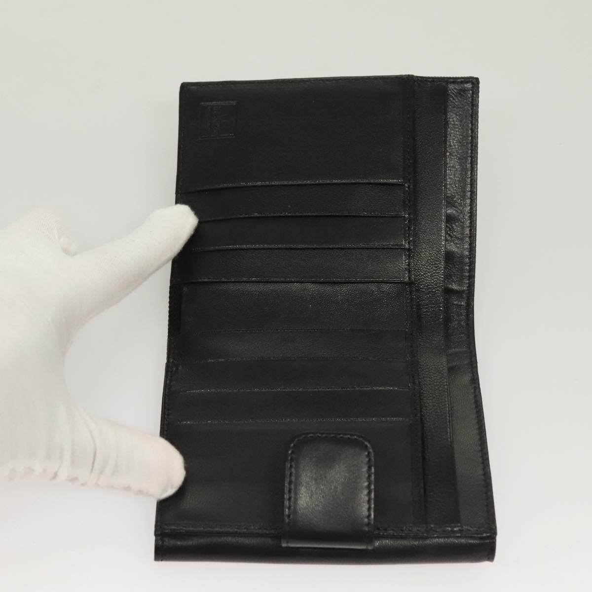 FENDI Wallet Canvas Black Auth 127954V