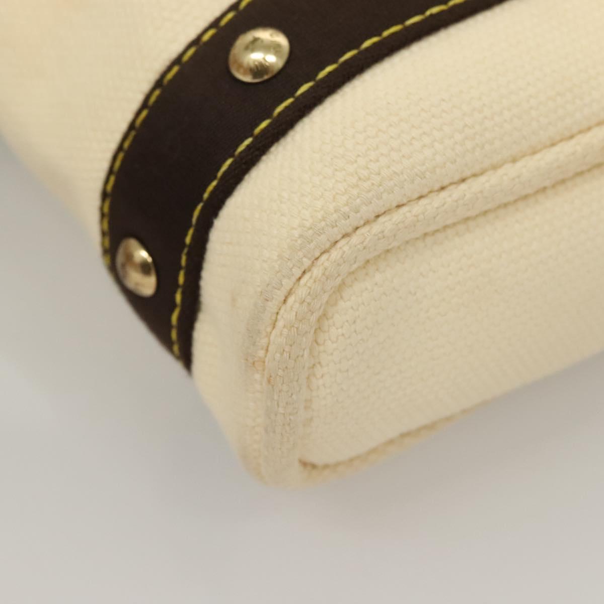 LOUIS VUITTON Antigua Cabas PM Hand Bag Ivory Brown M40039 LV Auth 127959