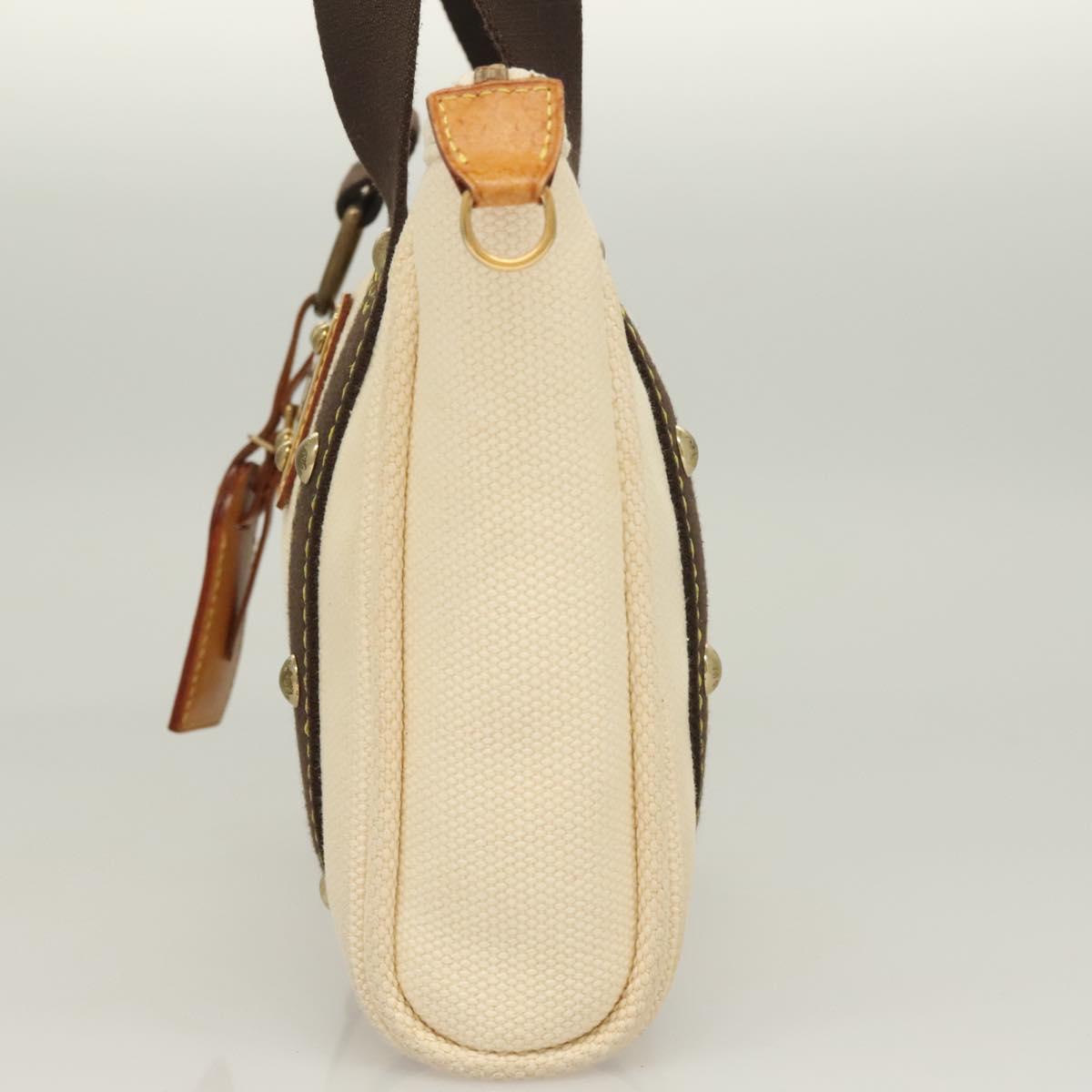 LOUIS VUITTON Antigua Cabas PM Hand Bag Ivory Brown M40039 LV Auth 127959
