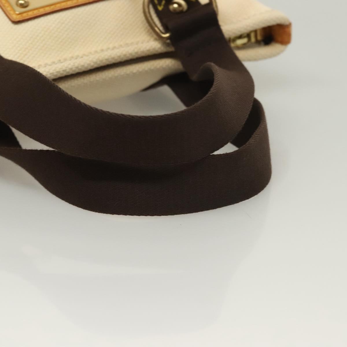 LOUIS VUITTON Antigua Cabas PM Hand Bag Ivory Brown M40039 LV Auth 127959