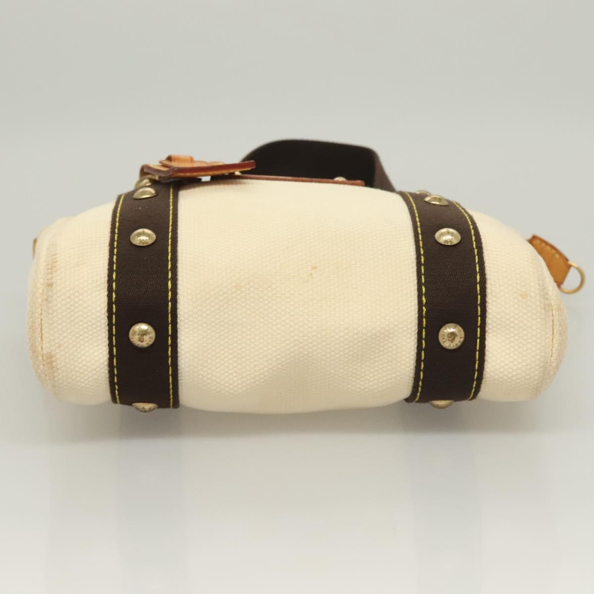 LOUIS VUITTON Antigua Cabas PM Hand Bag Ivory Brown M40039 LV Auth 127959