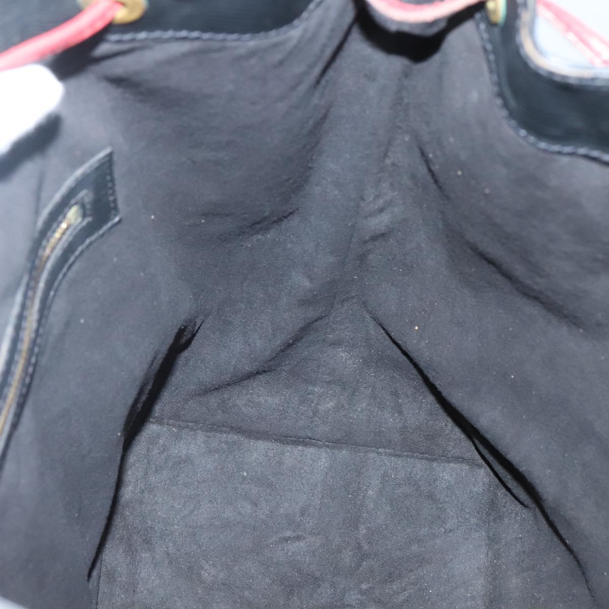 LOUIS VUITTON Epi Noe Shoulder Bag Bicolor Black Red M44017 LV Auth 127971