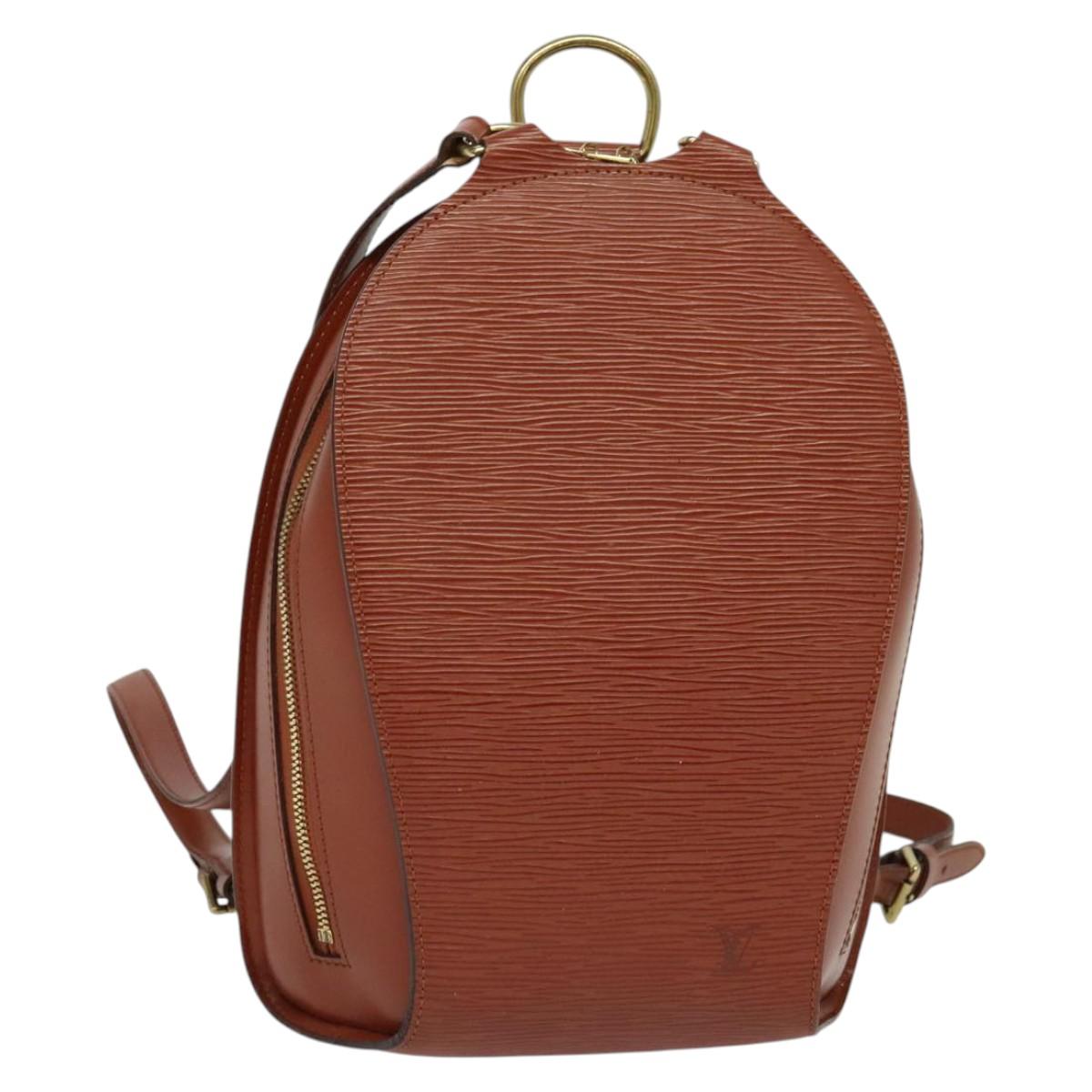 LOUIS VUITTON Epi Mabillon Backpack Brown M52233 LV Auth 127981