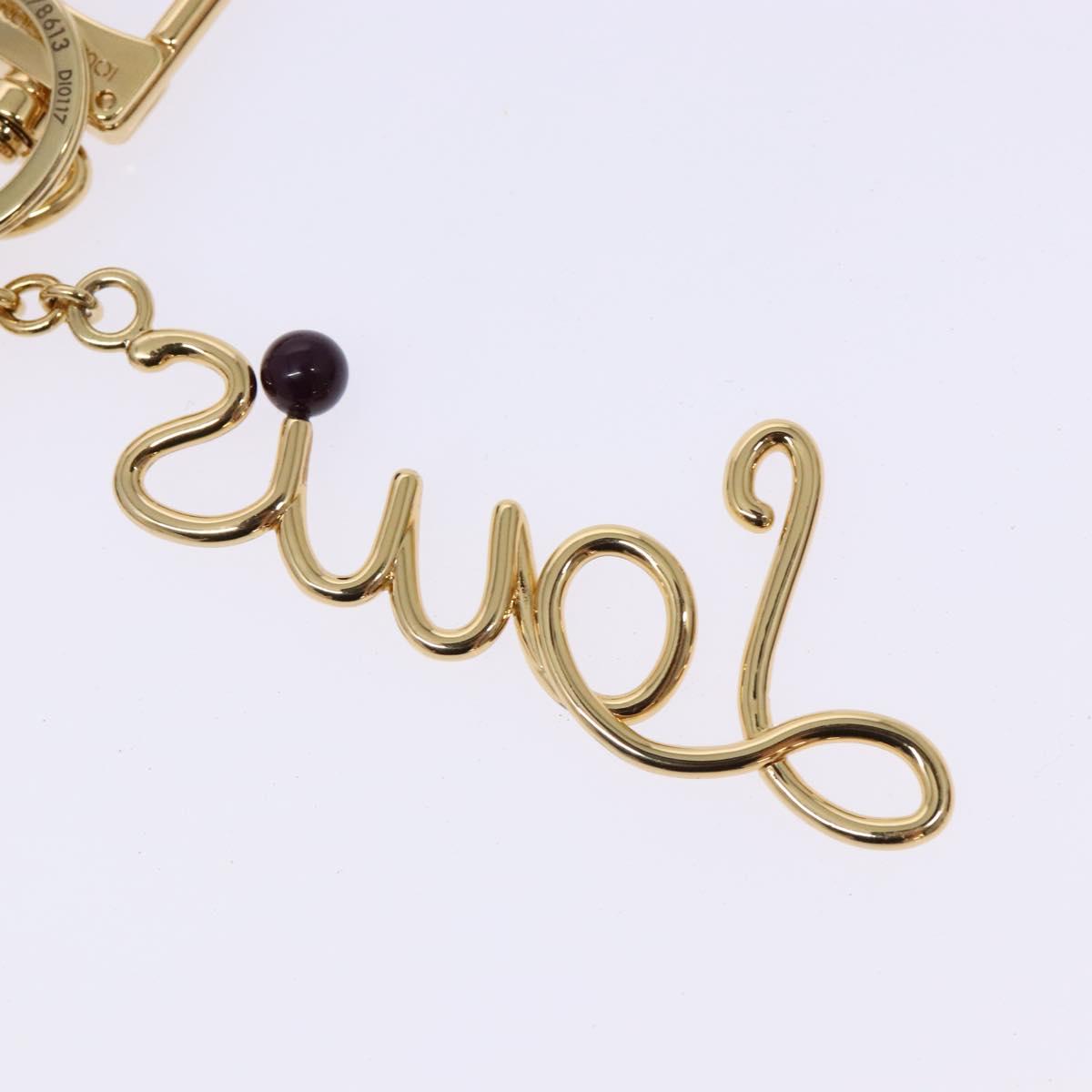 LOUIS VUITTON Louis Wire Charm metal Gold M78613 LV Auth 127984M