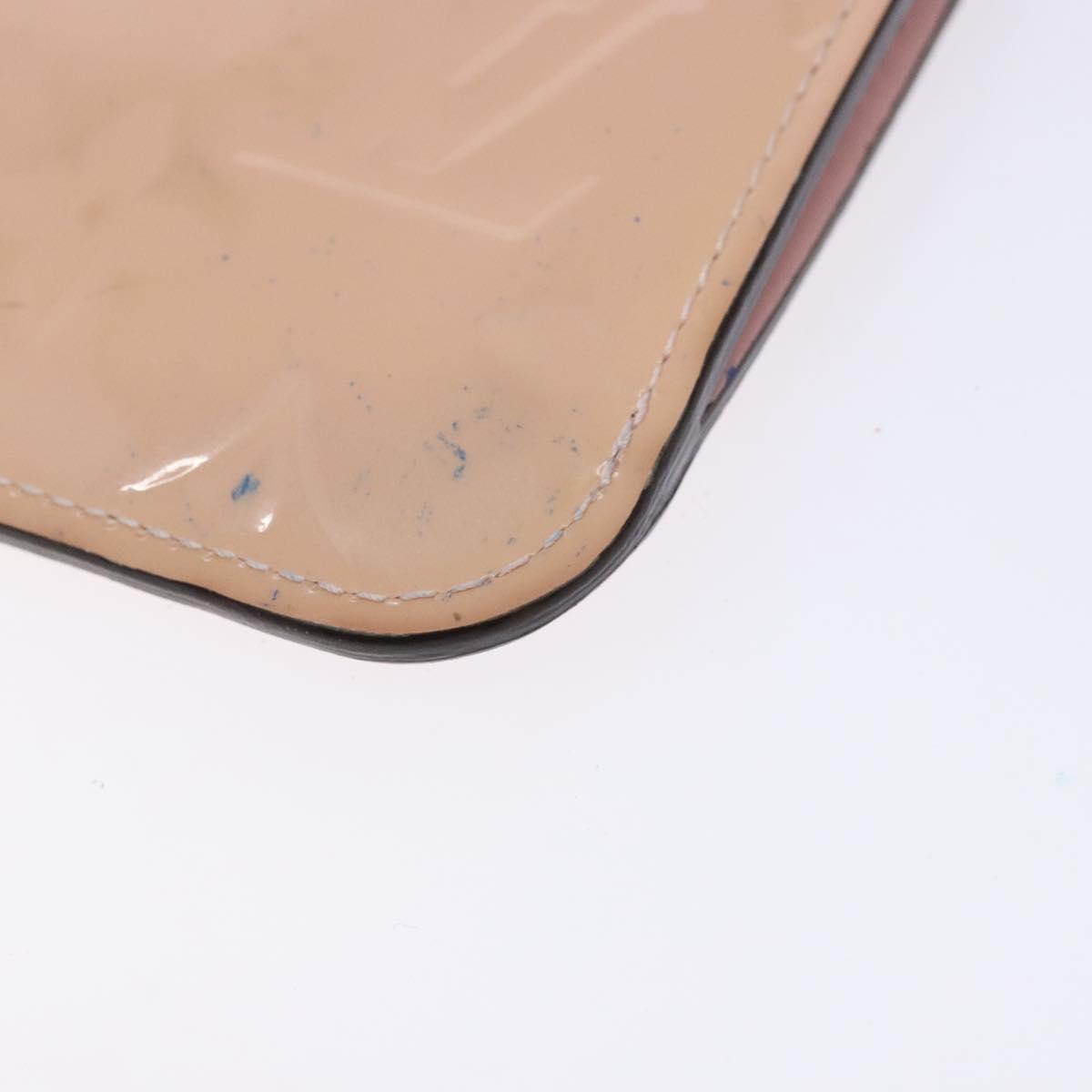 LOUIS VUITTON Vernis Pochette Cles NM Coin Rose Valerine M61286 LV Auth 127985