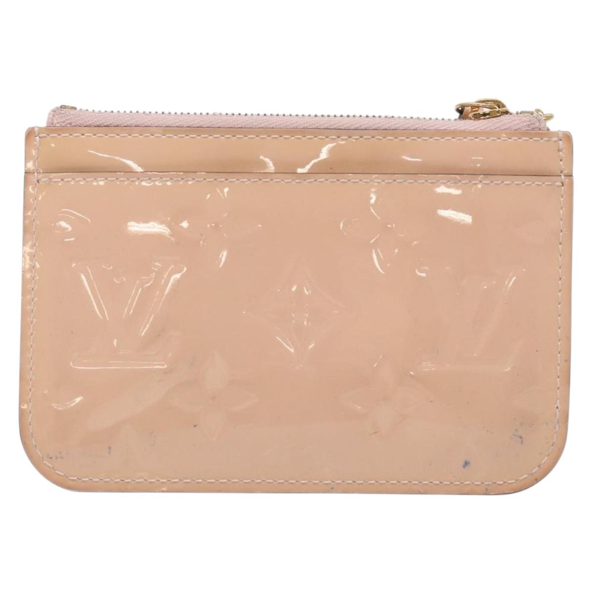 LOUIS VUITTON Vernis Pochette Cles NM Coin Rose Valerine M61286 LV Auth 127985