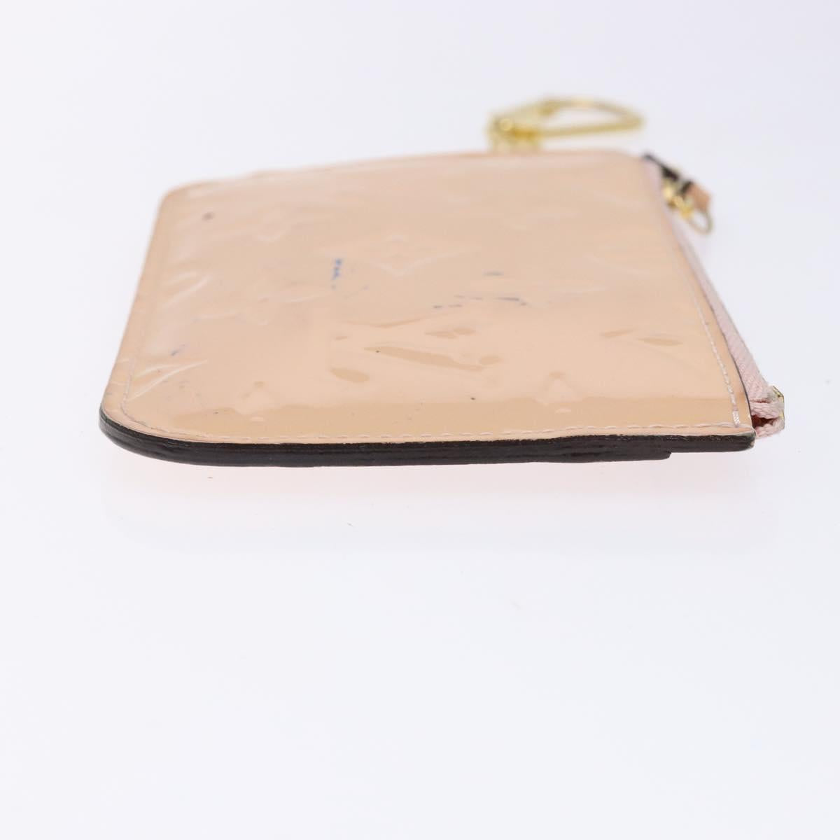 LOUIS VUITTON Vernis Pochette Cles NM Coin Rose Valerine M61286 LV Auth 127985