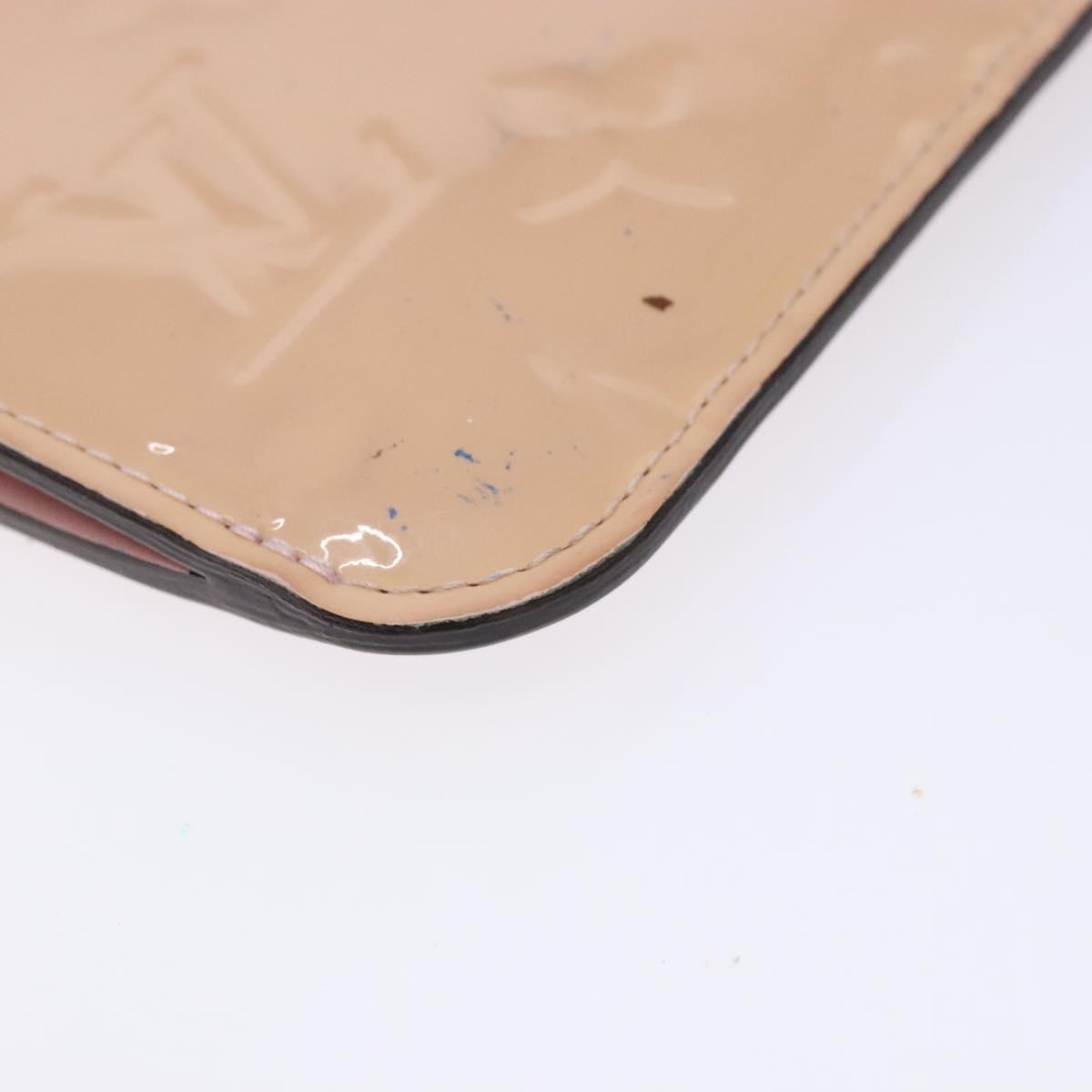 LOUIS VUITTON Vernis Pochette Cles NM Coin Rose Valerine M61286 LV Auth 127985