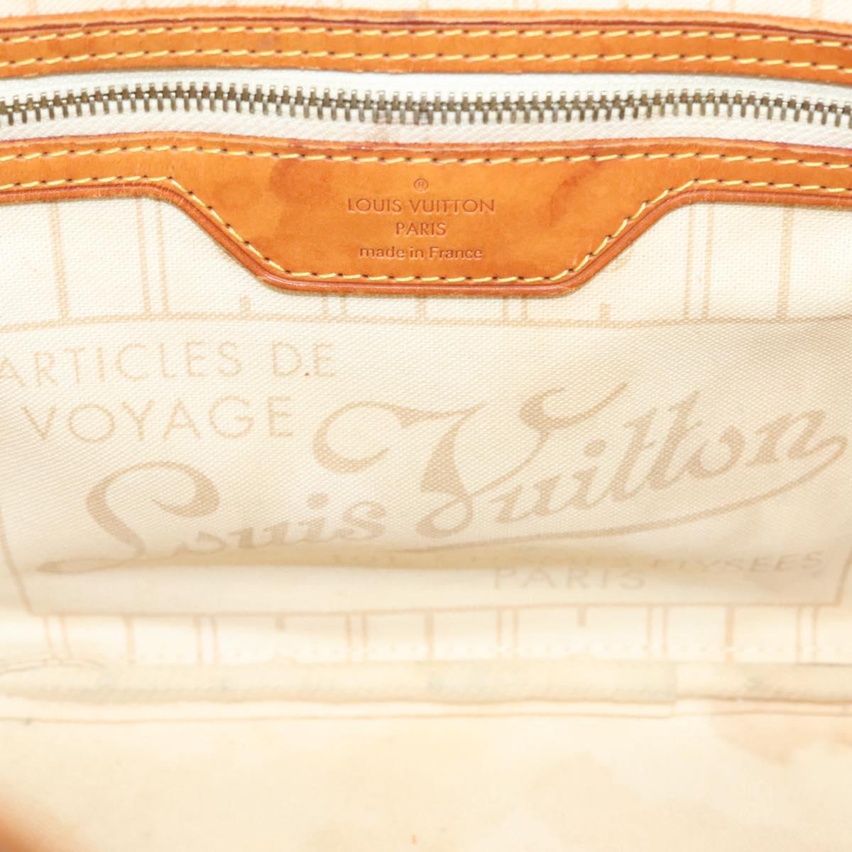 LOUIS VUITTON Damier Azur Neverfull PM Tote Bag N41362 LV Auth 128010