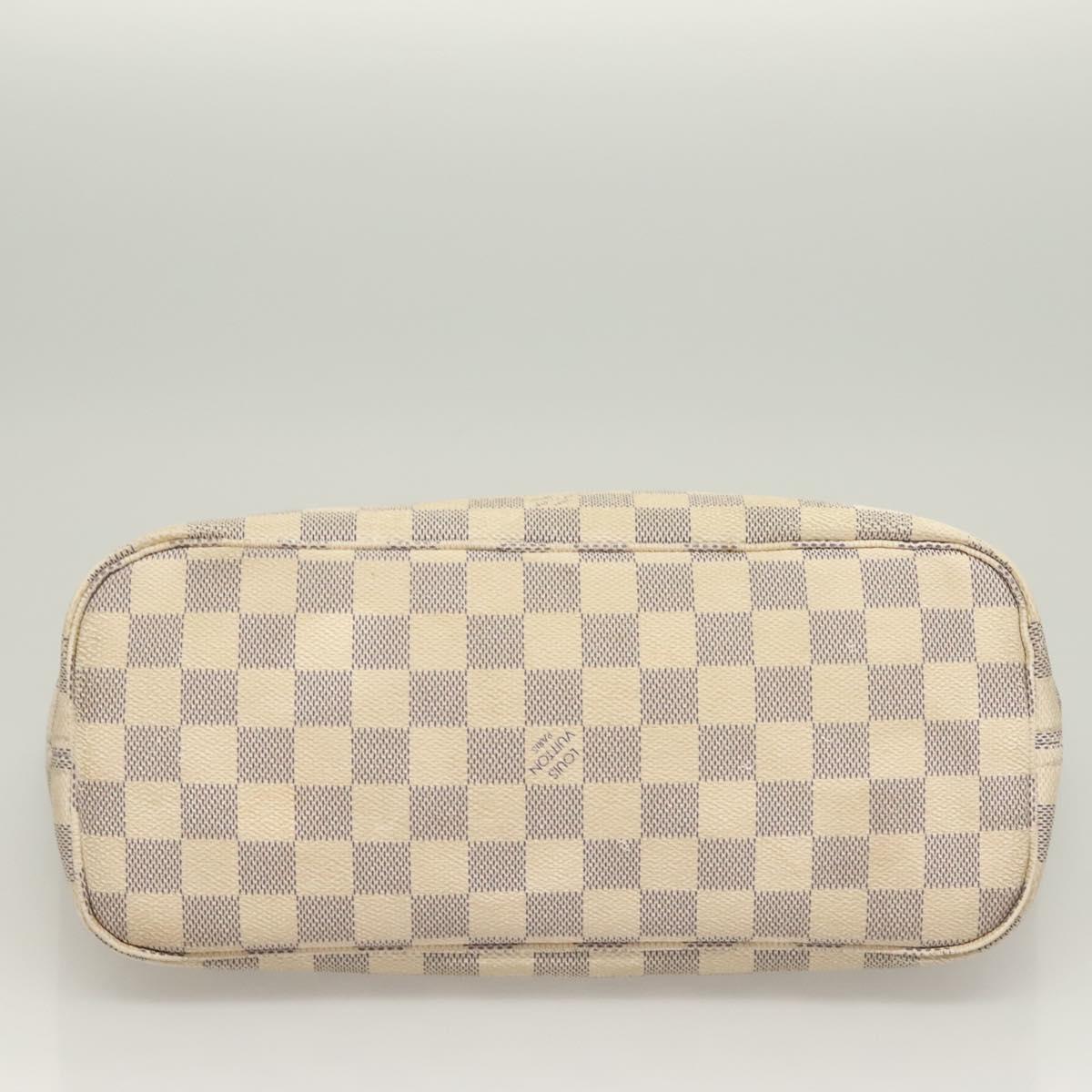 LOUIS VUITTON Damier Azur Neverfull PM Tote Bag N41362 LV Auth 128010