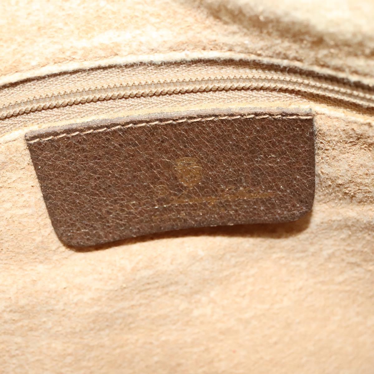 GUCCI GG Supreme Web Sherry Line Bag PVC Beige Gold 89 02 077 Auth 128012