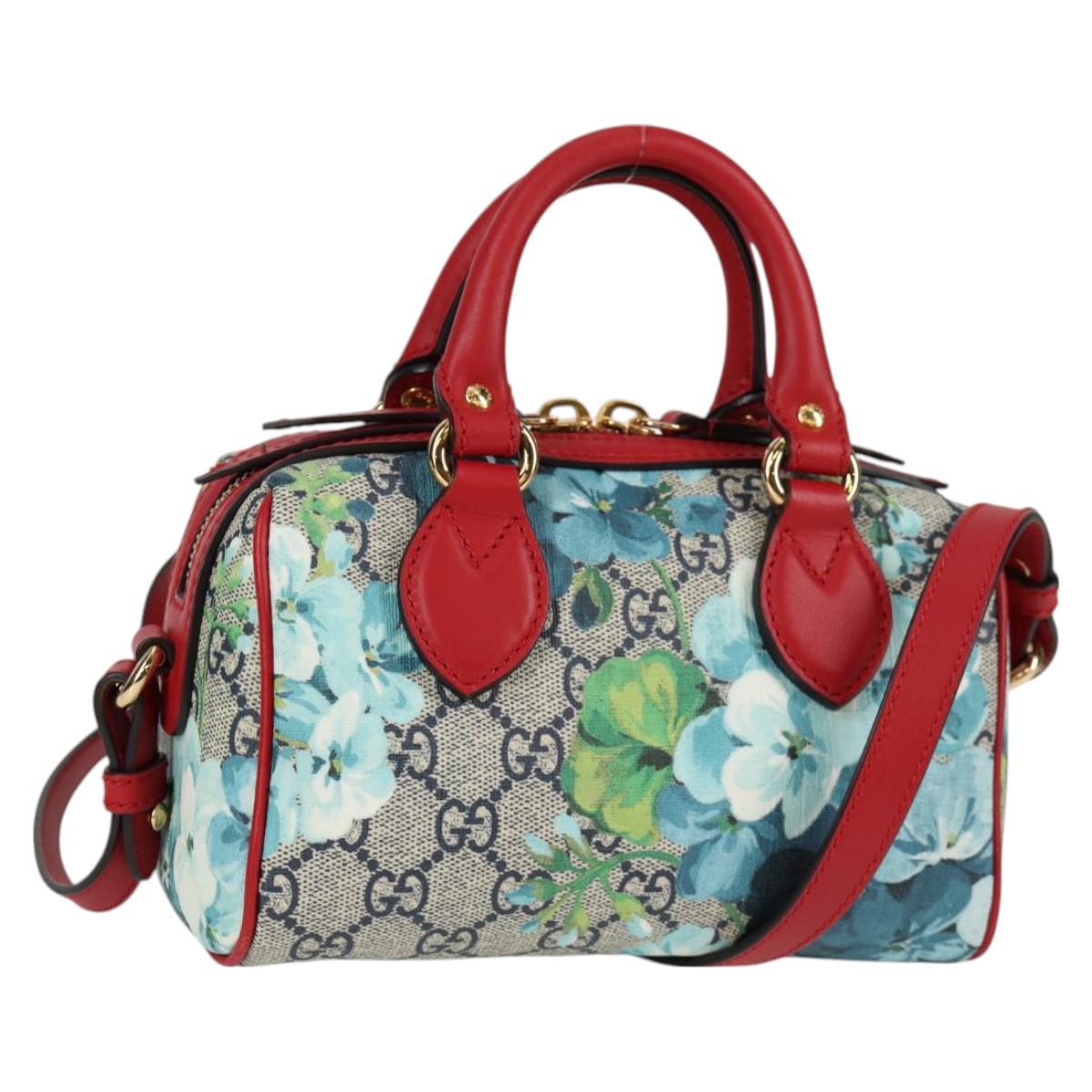 GUCCI GG Blooms Hand Bag PVC Outlet 2way Red 546312 Auth 128060M